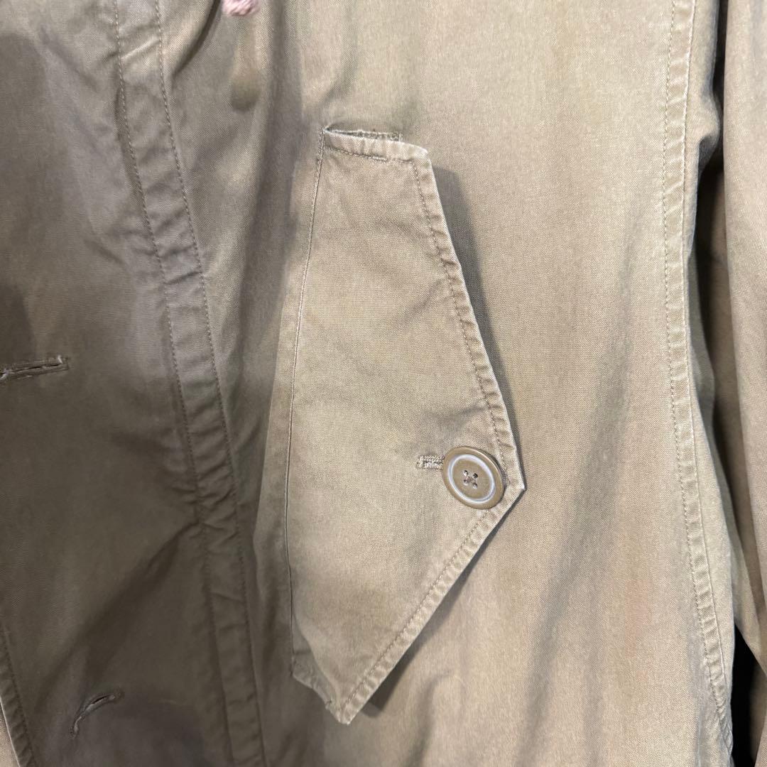 RRLコート 美品 ユーズド加工 サイズL トレンチ ワーク ミリタリー