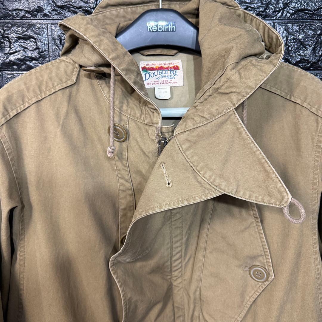 RRLコート 美品 ユーズド加工 サイズL トレンチ ワーク ミリタリー