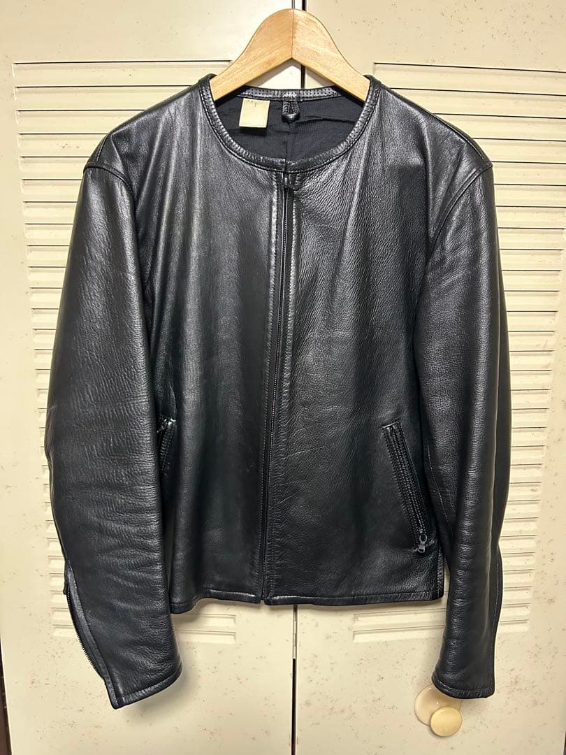 N.ハリウッド 羊革 レザーライダースジャケット(サイズ38 M-L)