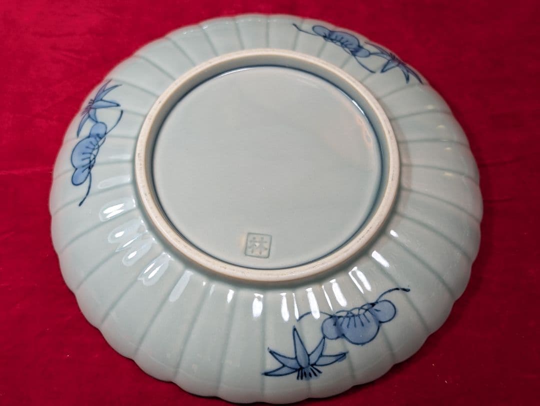 林九郎窯　染錦地紋　中皿揃