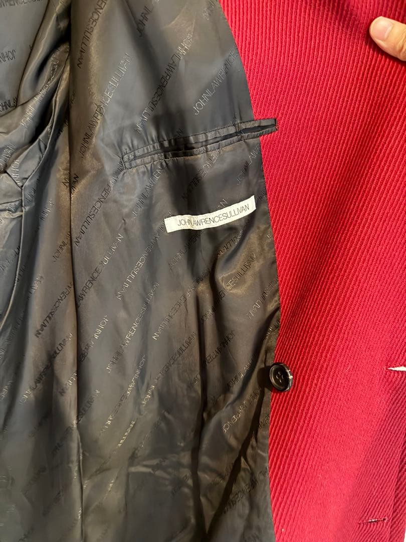 JOHN LAWRENCE SULLIVAN 赤 チェスターコート