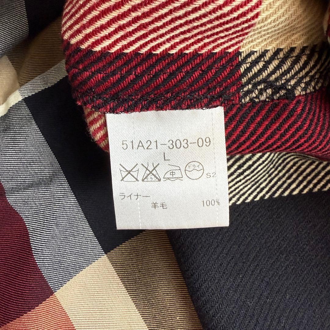 美品 ブラックレーベルクレストブリッジ シングルトレンチコート ライナー付 L