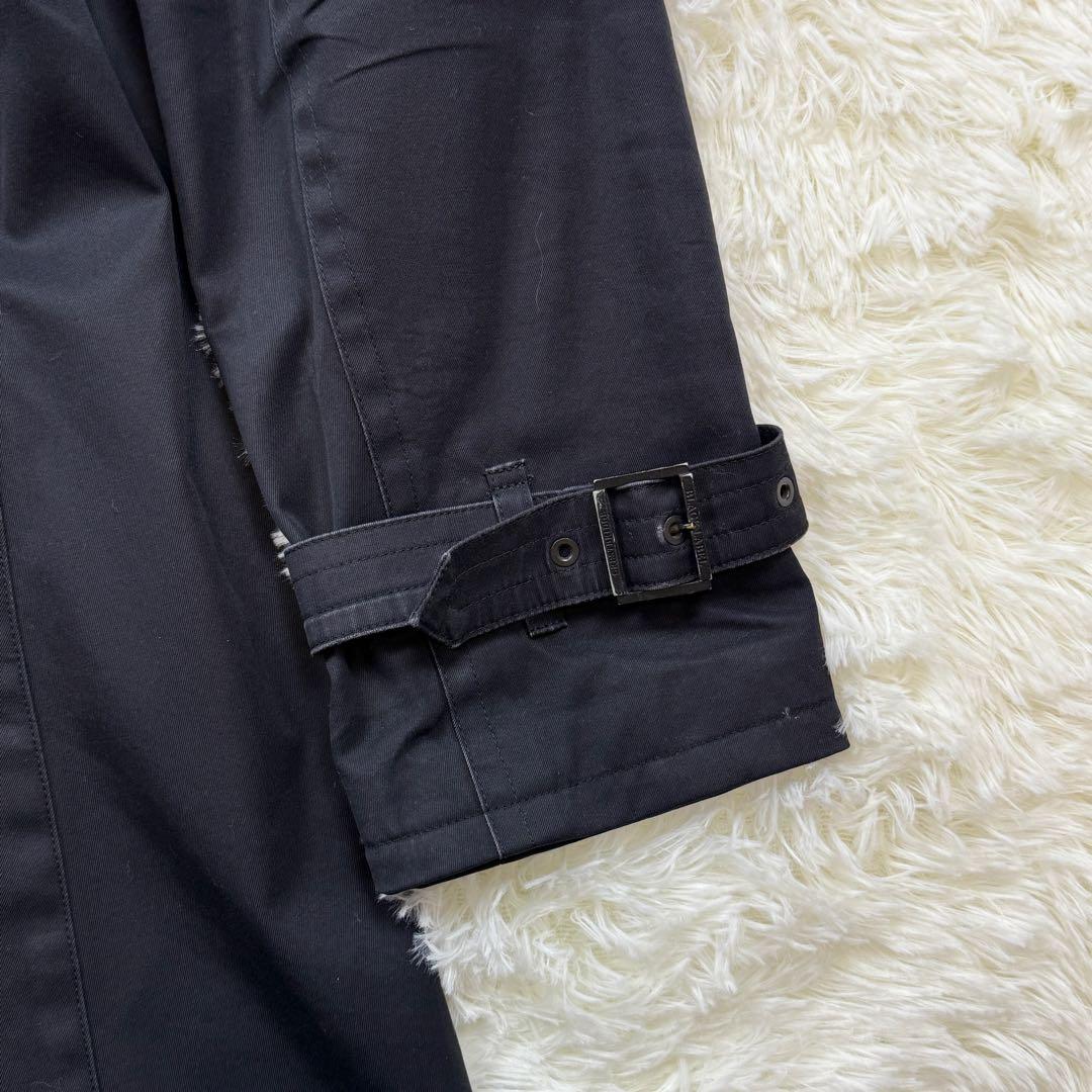 美品 ブラックレーベルクレストブリッジ シングルトレンチコート ライナー付 L