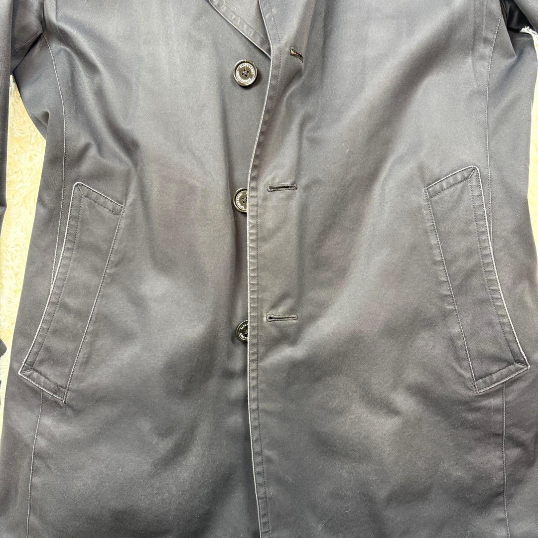 美品 ブラックレーベルクレストブリッジ シングルトレンチコート ライナー付 L