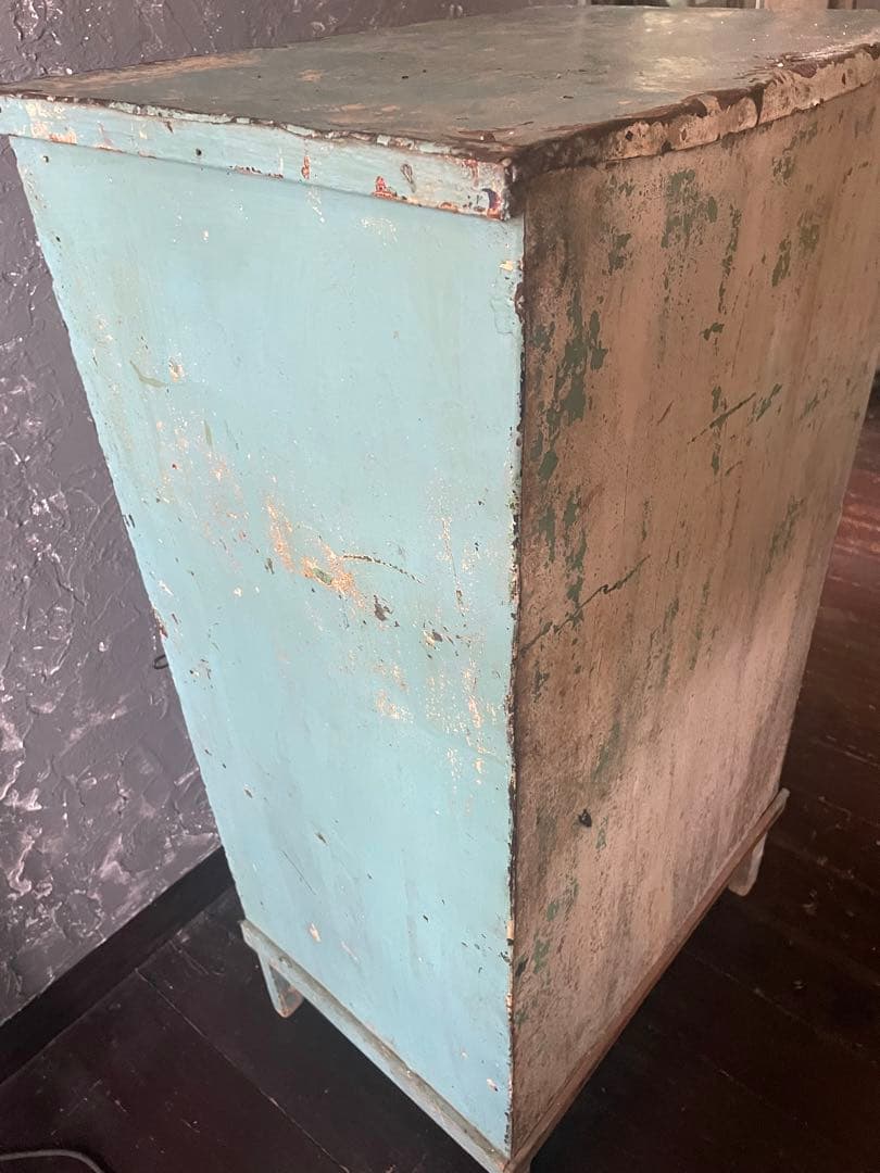 稀少/ビンテージ/インド/古材/メタル/ガラスキャビネット/キャビネット/収納棚