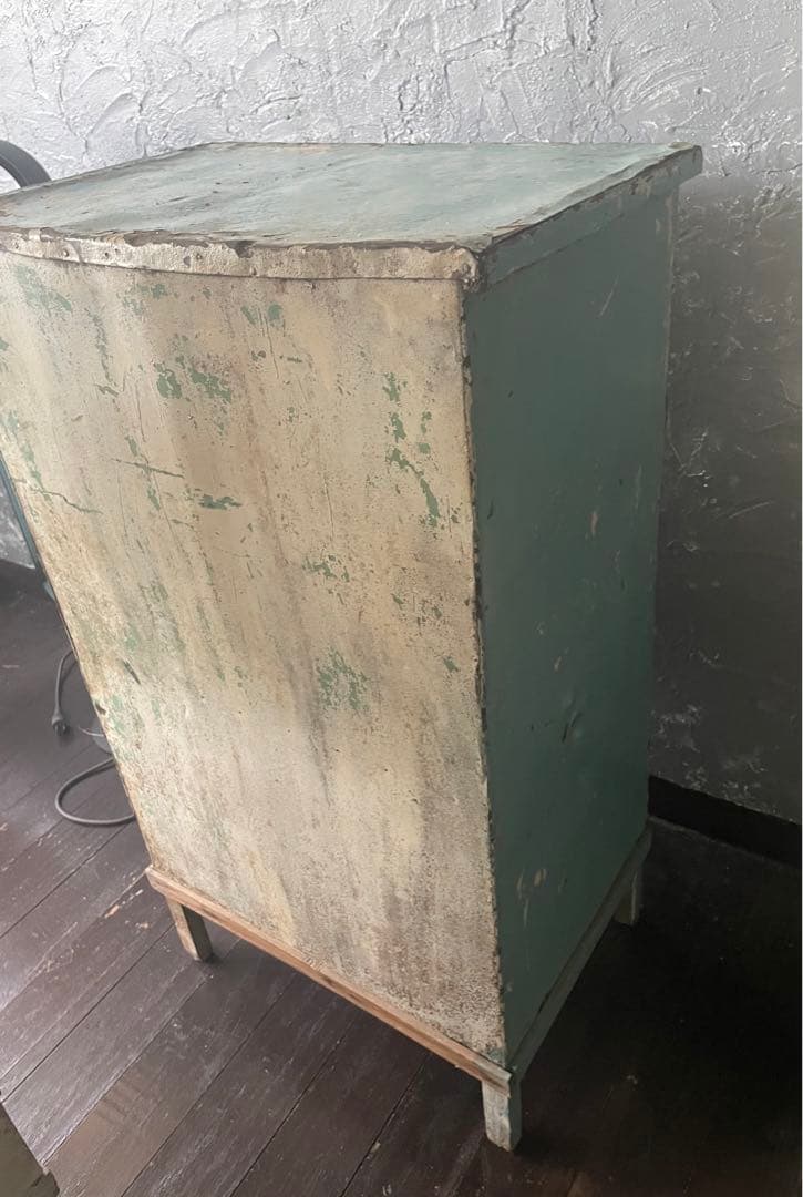 稀少/ビンテージ/インド/古材/メタル/ガラスキャビネット/キャビネット/収納棚