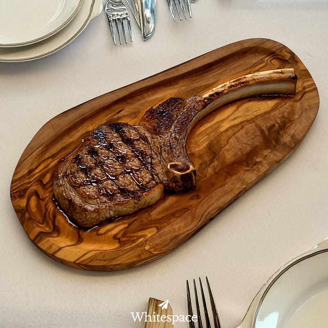 縁 溝付き オリーブウッド カッティングボード まな板 ハンドメイド チュニジア