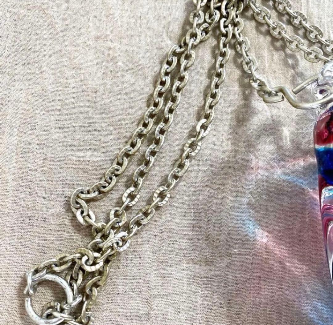 70年昭和レトロアンティーク吊り下げ花瓶ぷっくりレトロガラススパイラルランプシェ