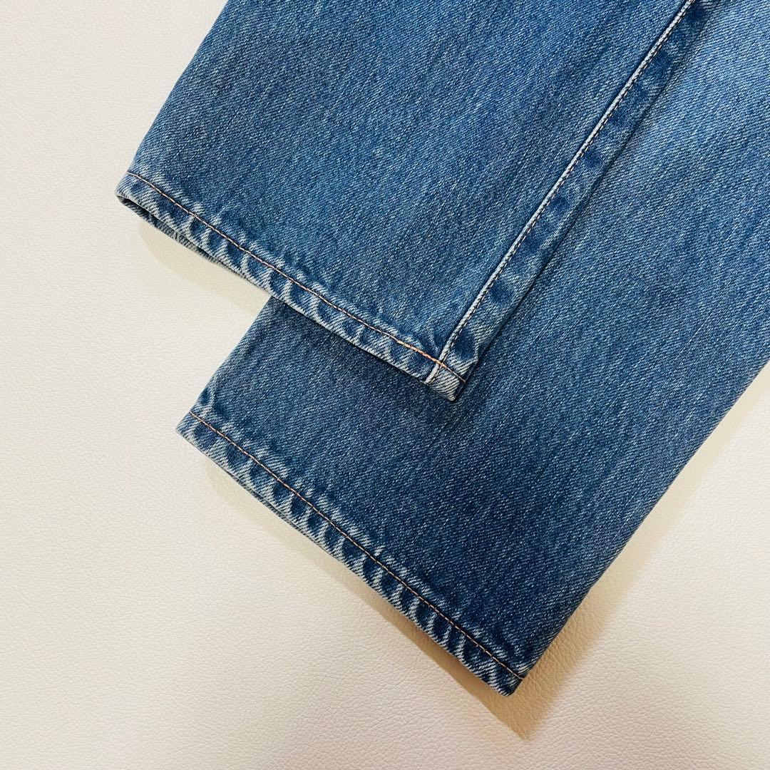 6352【美品】アンスクリア　ストレートデニム　ジーンズ　コットン　インディゴ