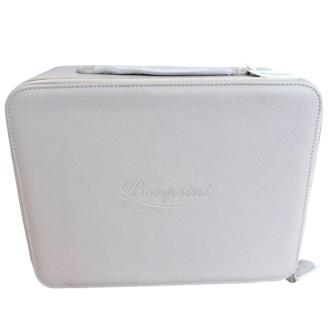 ボンポワン Bonpoint スーツケース ゴールド ポーチ ケースオフホワイト