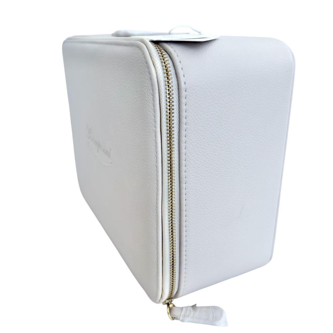 ボンポワン Bonpoint スーツケース ゴールド ポーチ ケースオフホワイト