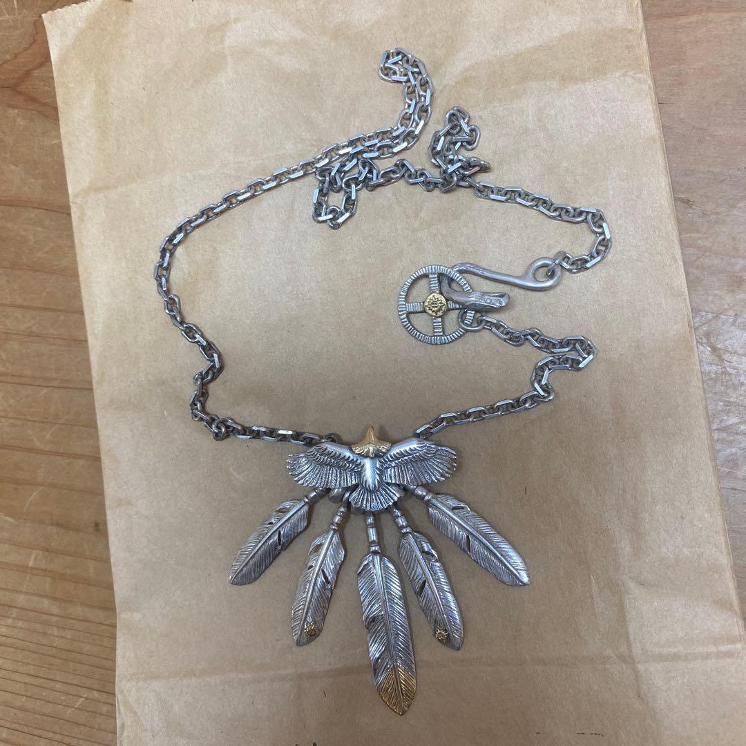 REDMAN 極小頭金ヤングイーグル　シルバー　ゴールド　ネックレス　美品
