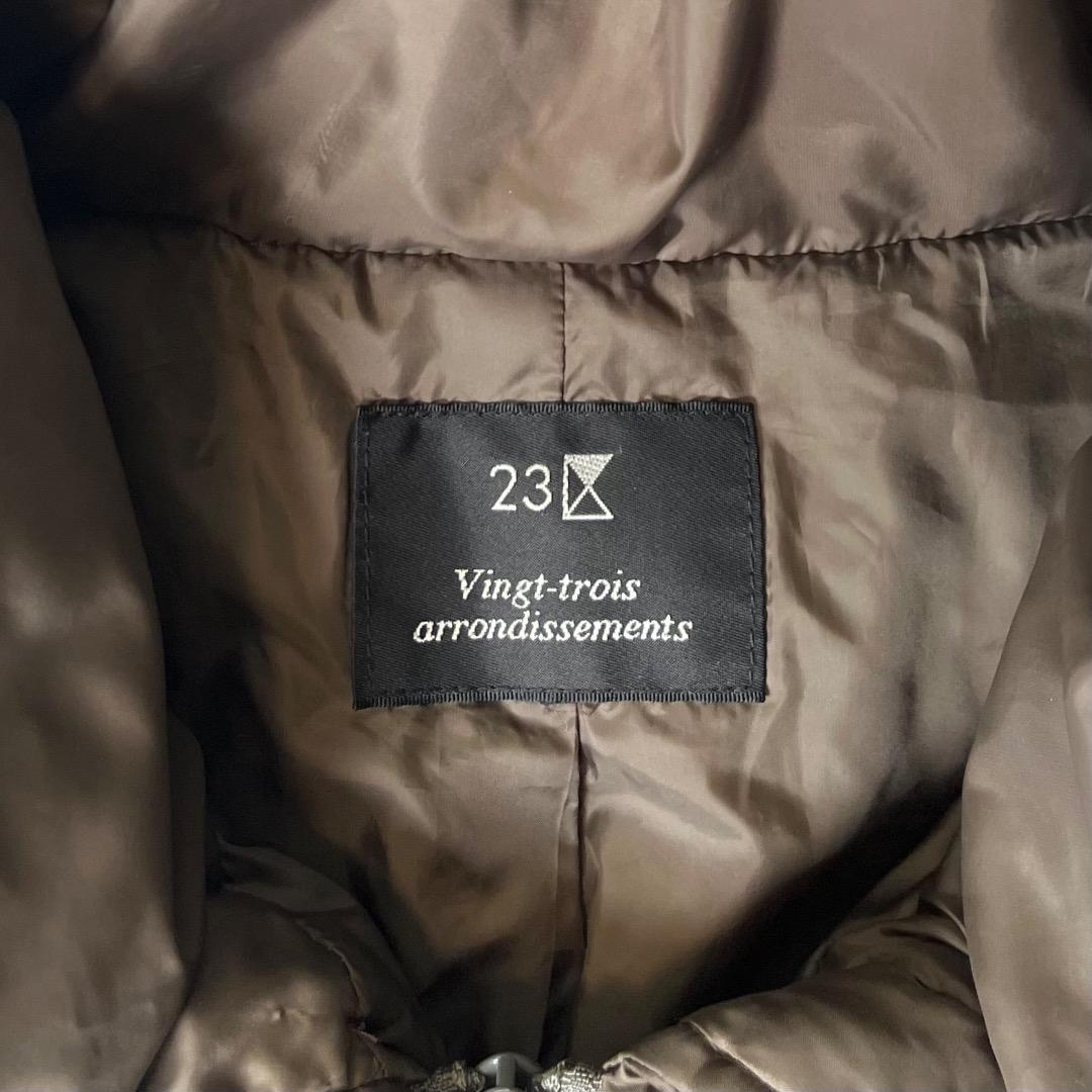 大きいサイズ ニジュウサンク 23区 ダウンコート 48 4XL ブラウン 茶