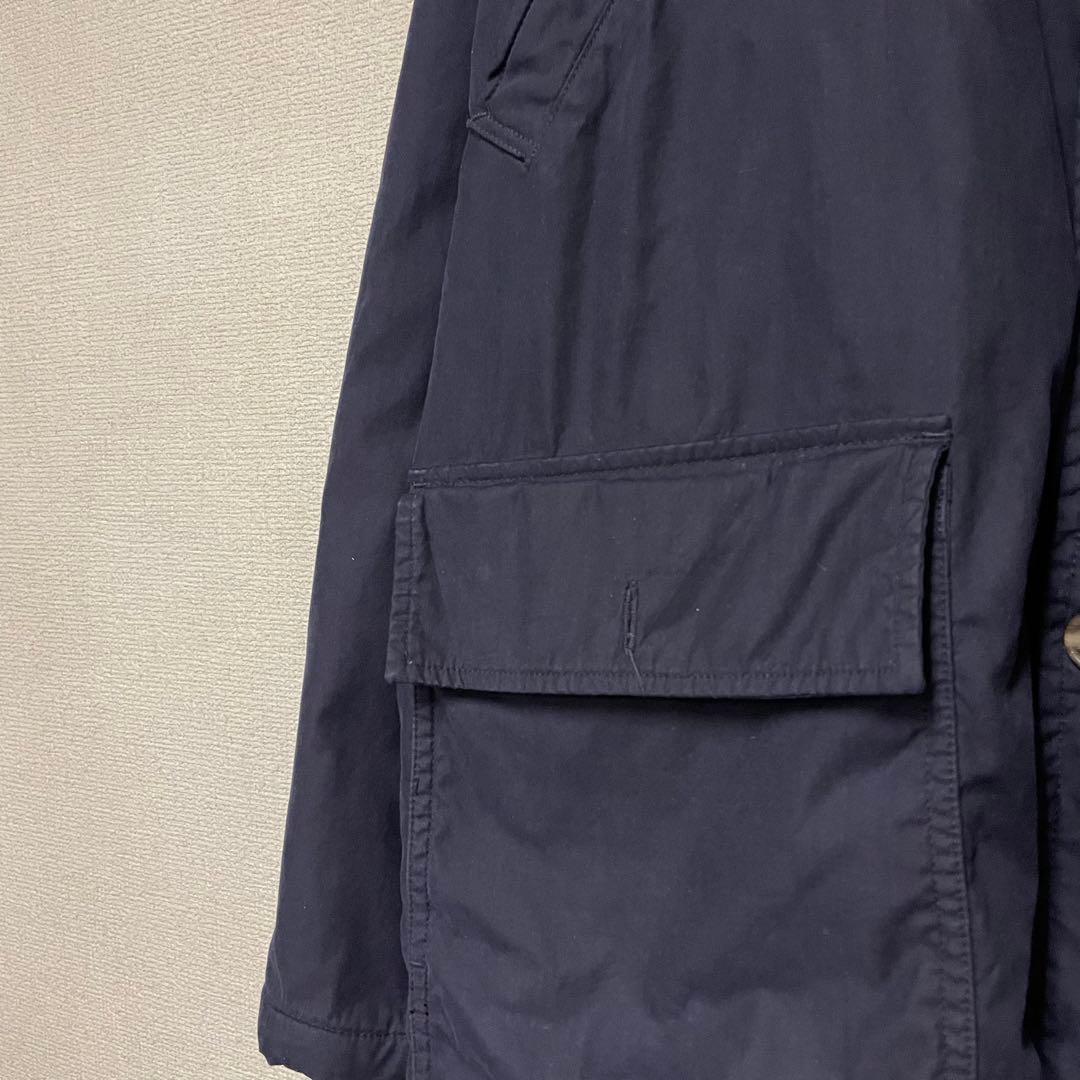 【90s】ポロラルフローレン ハンティングジャケット 中綿 裏チェック 刺繍 紺