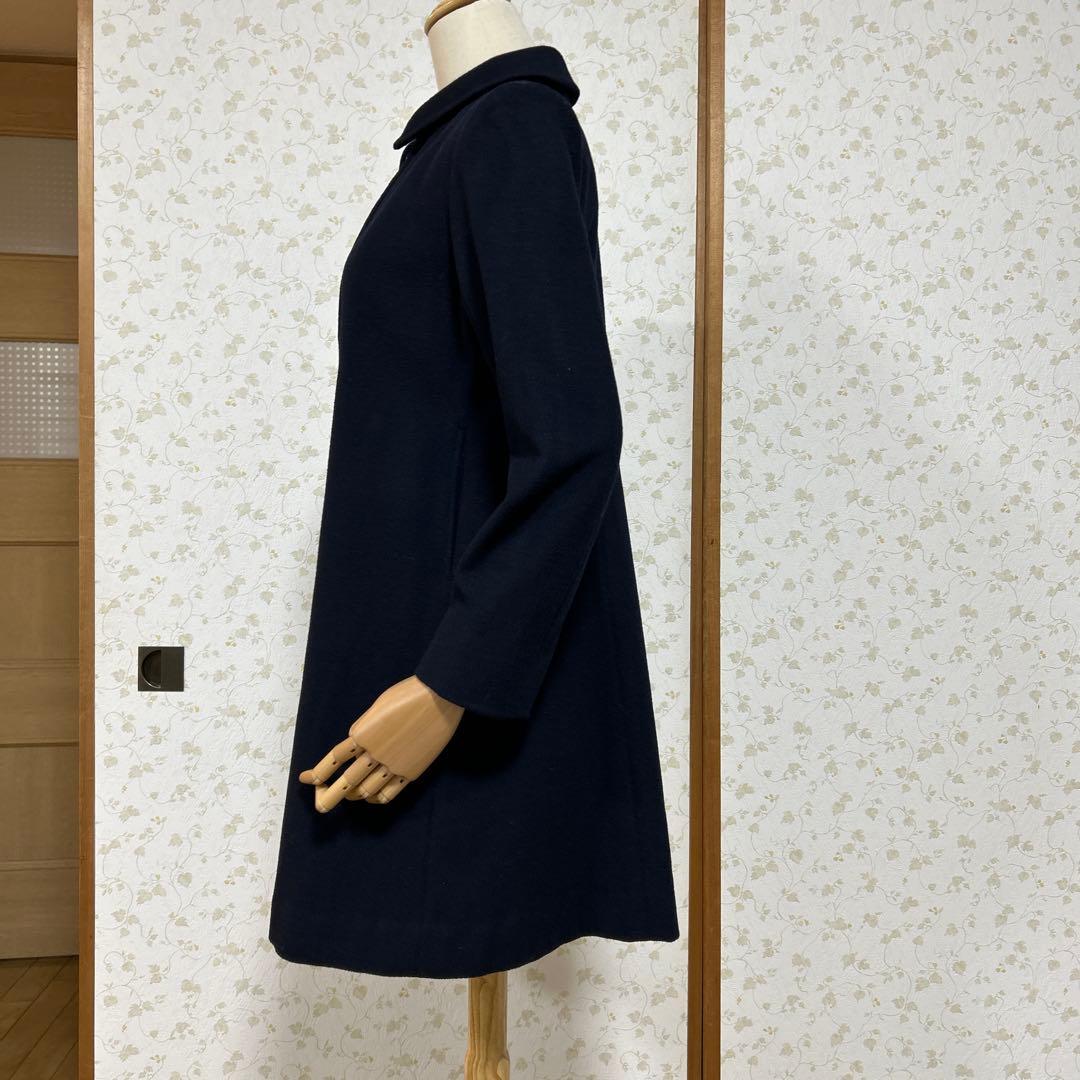 超美品　慶應中等部合格　お受験コート　濃紺　験担ぎ　フォーマル　合格グッズ　通塾