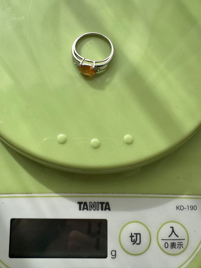 【レア！】マンダリンガーネット　1.20ct pt900 12号　鑑別書付