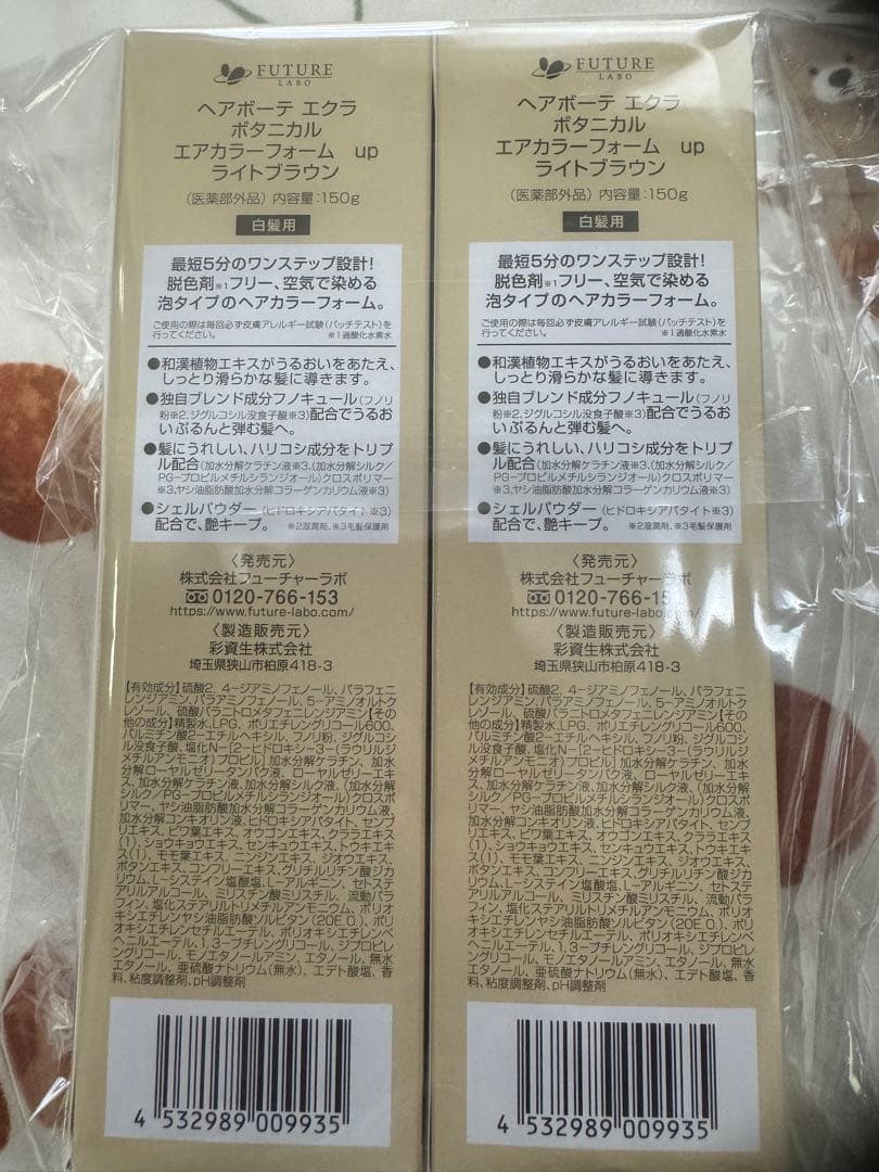 最新版　ECLAT ボタニカルエアカラーフォーム ライトブラウン 2個セット