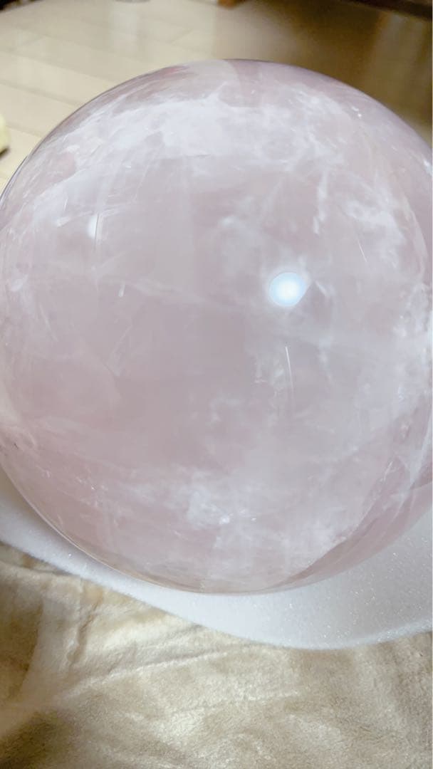 大丸玉　水晶　ピンクロースクオーツ　天然石