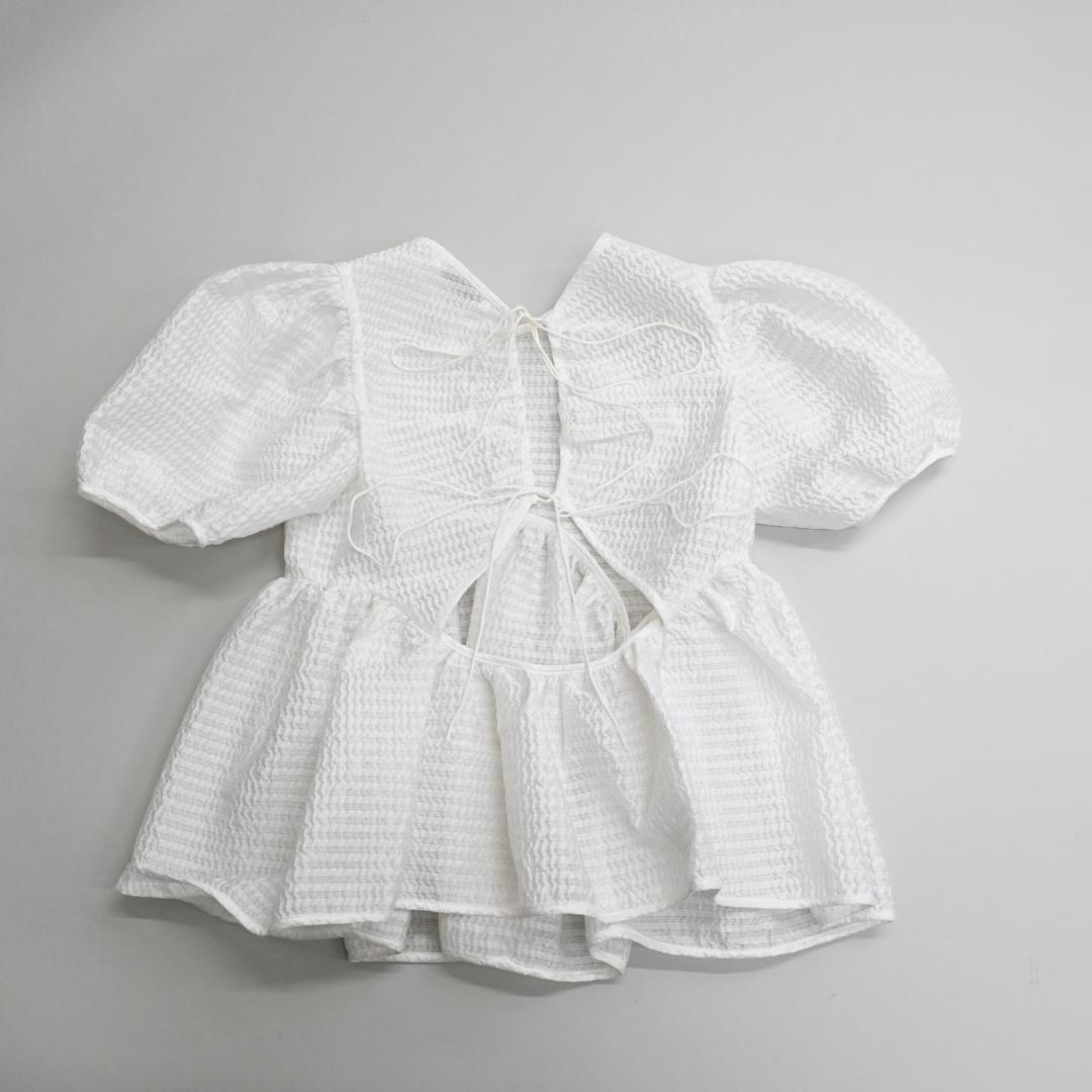 □ 47066★夏 セシリーバンセン シャツブラウス ホワイト UK8