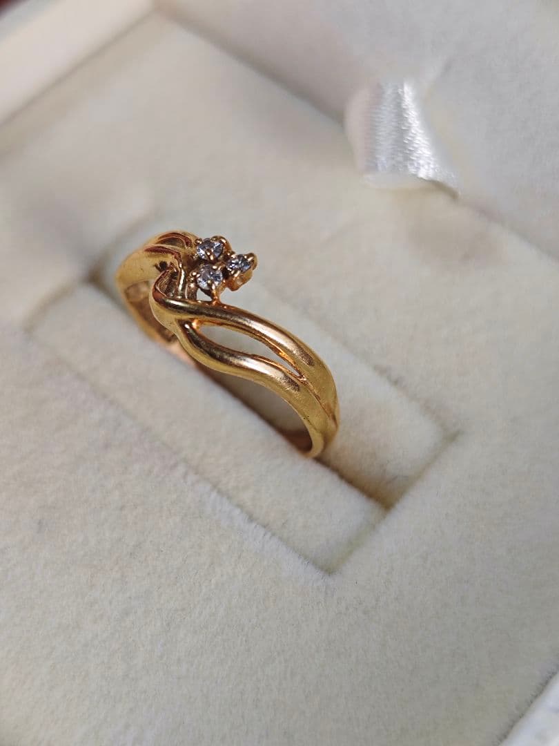 期間限定◉⁠‿⁠◉K18ゴールド ダイヤモンドリング約2g