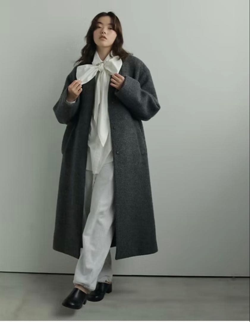 今季⭐︎anuke アンヌークCollarless Cocoon Coat 38