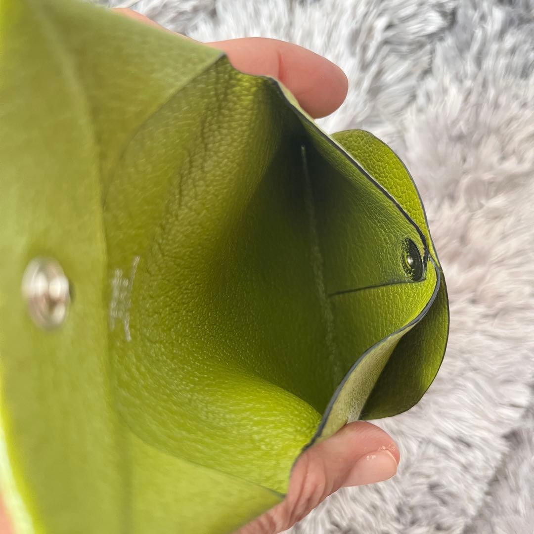美品✨エルメス　バスティア　ケース　レアカラー　グリーン