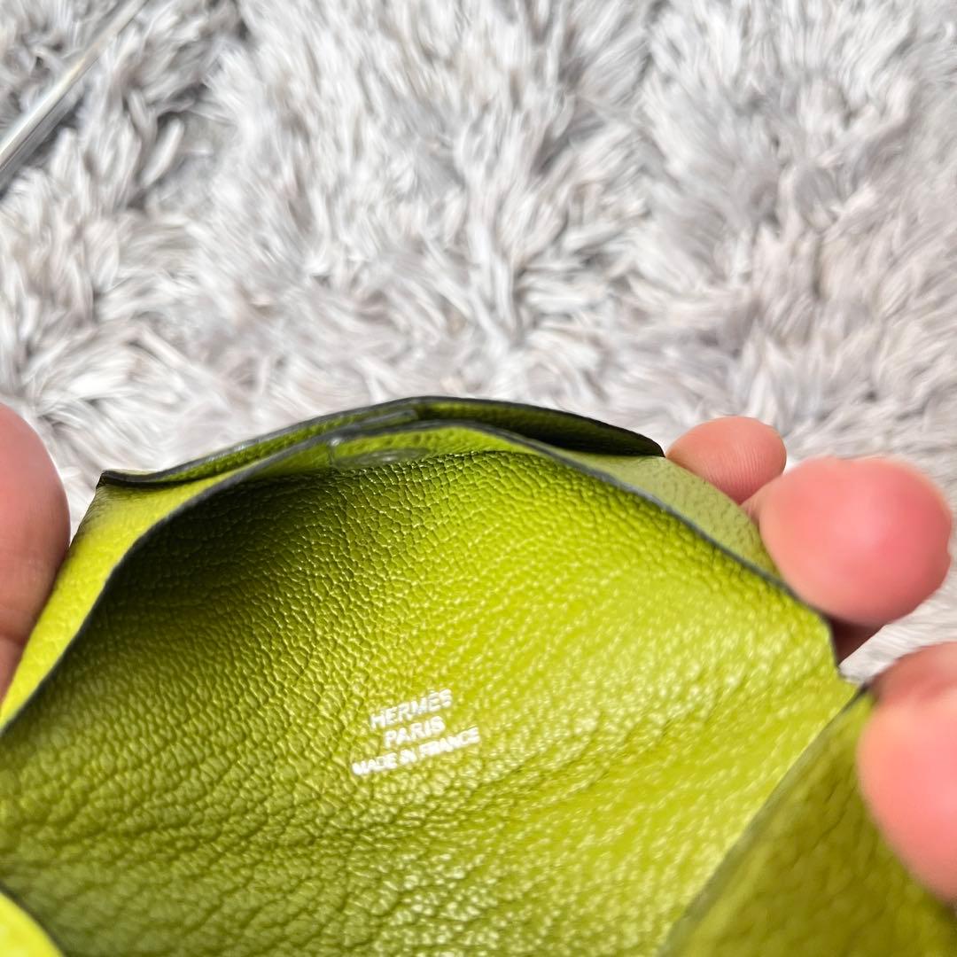 美品✨エルメス　バスティア　ケース　レアカラー　グリーン