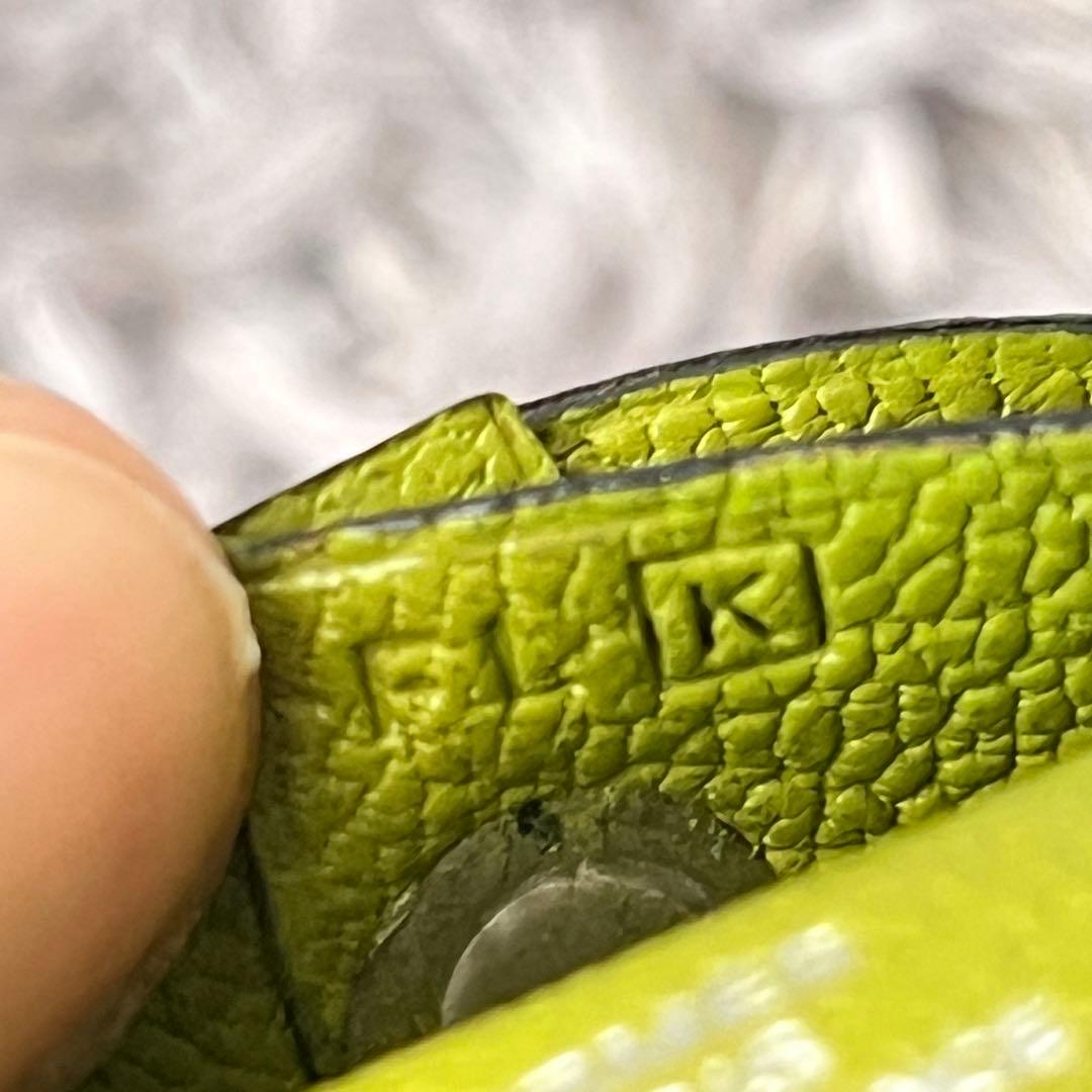 美品✨エルメス　バスティア　ケース　レアカラー　グリーン