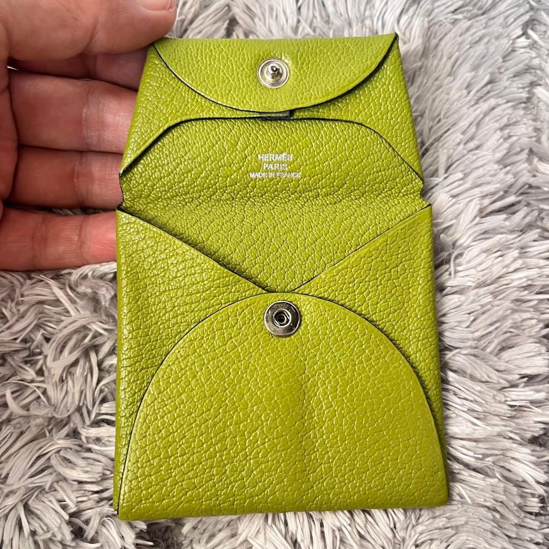 美品✨エルメス　バスティア　ケース　レアカラー　グリーン