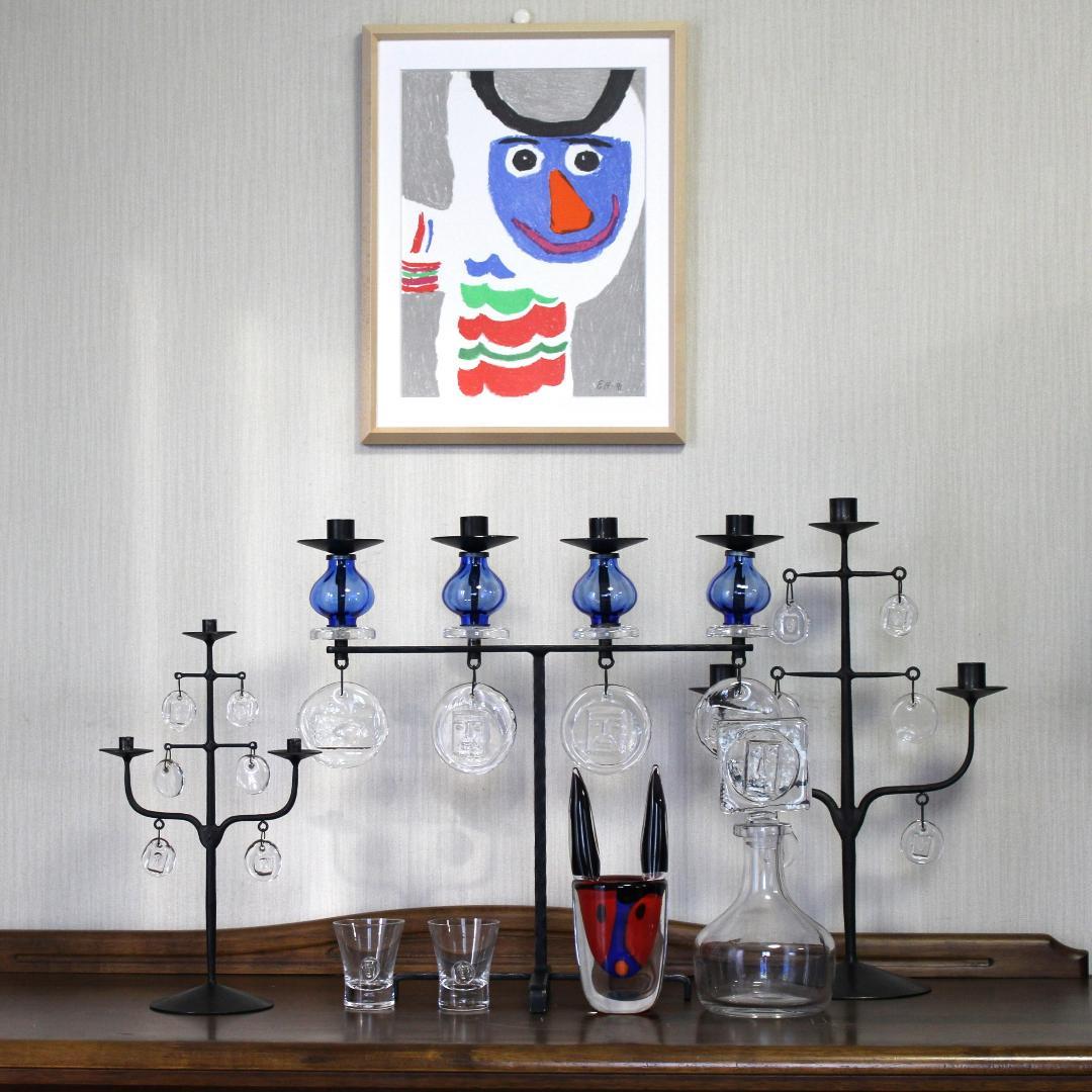 【超貴重な後期作品】エリックホグラン ガラスオブジェ　北欧ヴィンテージ　サイン有