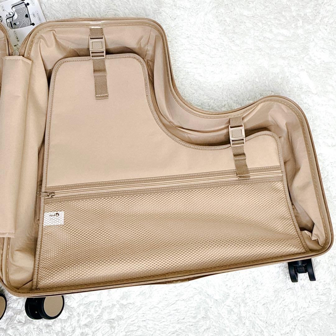 未使用✨ First.B 子どもが乗れるキャリーケース ライトブルー 62L