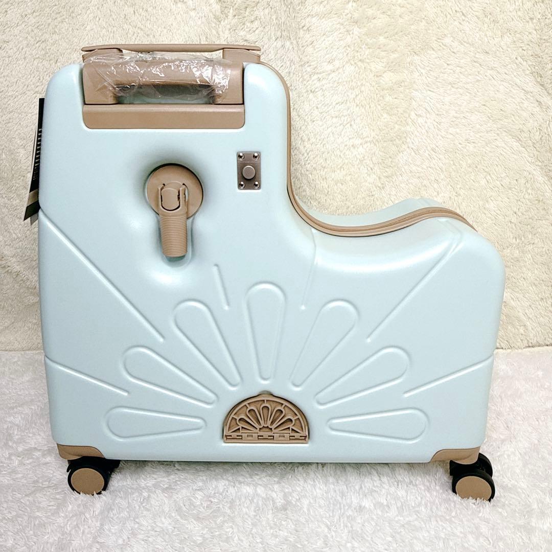 未使用✨ First.B 子どもが乗れるキャリーケース ライトブルー 62L