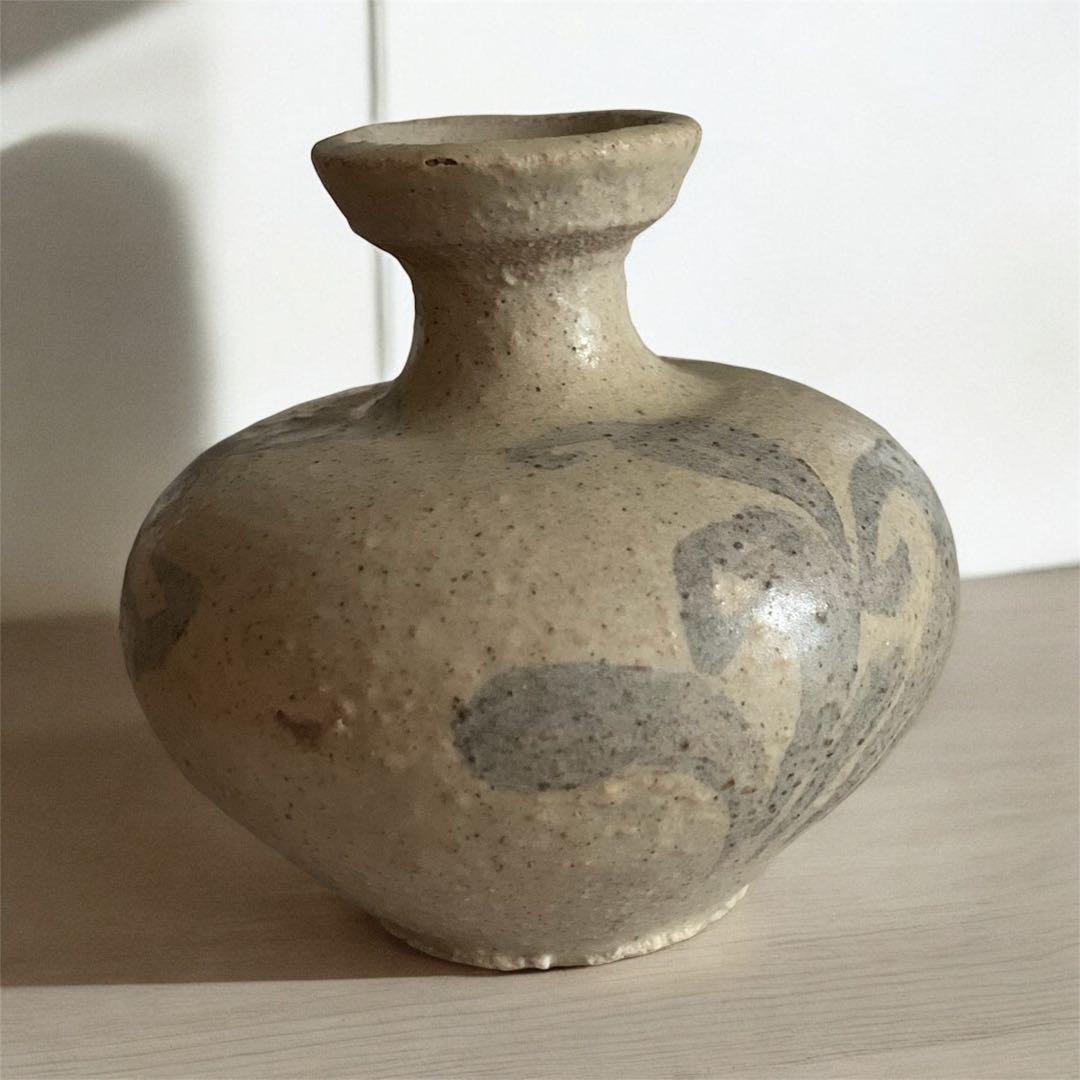 カケあり 高麗青磁鉄絵唐草紋 花瓶 花器 陶磁器 朝鮮 古美術 李朝 高麗