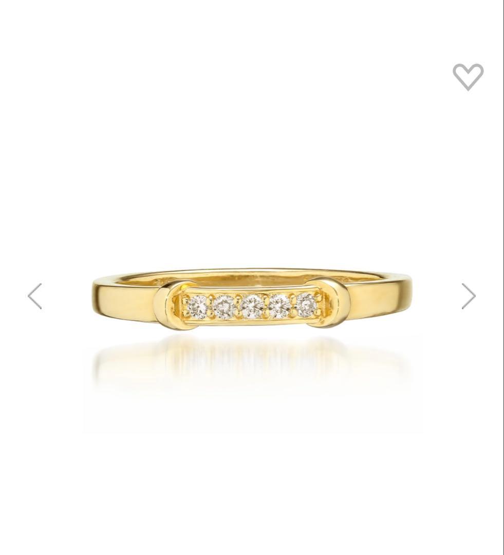 【こな】スタージュエリー　k18 ムーン　ダイヤモンドリング　13号