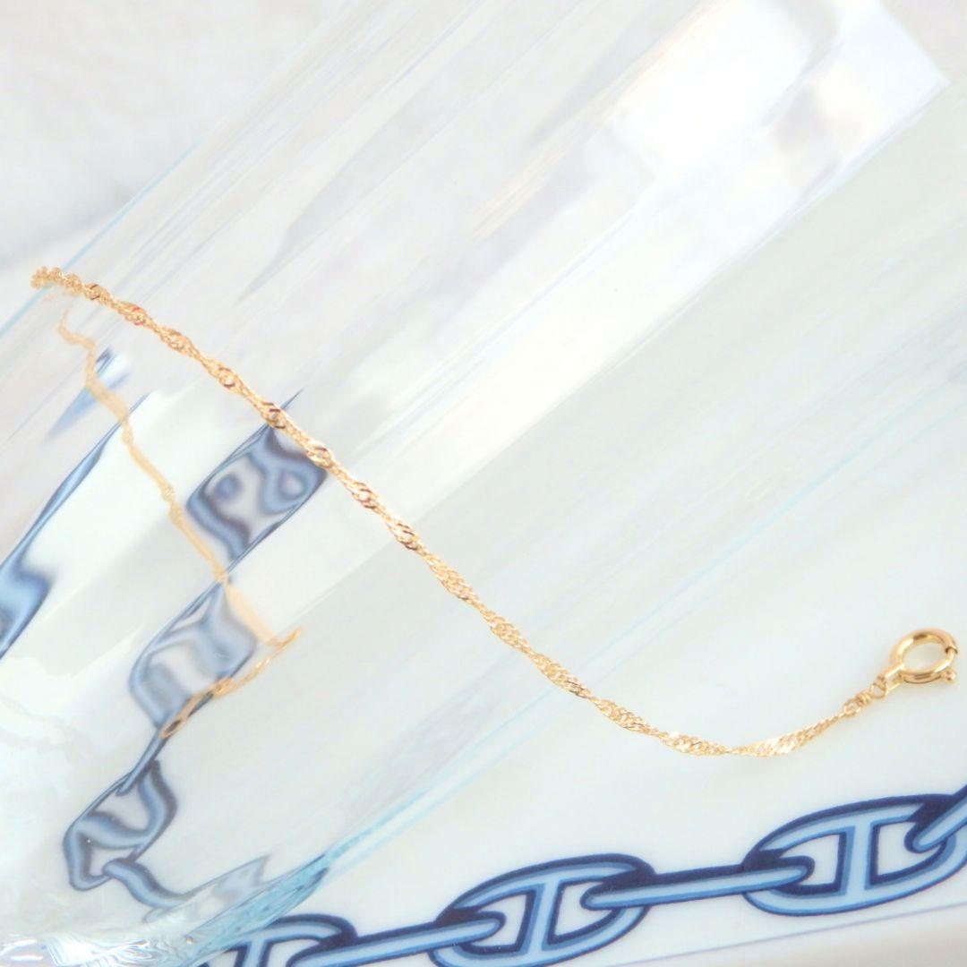 bowwow　k18ブレスレット　スクリューチェーン　1.3㎜幅