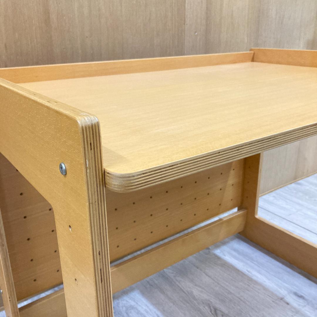 無印良品 MUJI 学習デスク 　高さ可動式　ブナ材　天然木