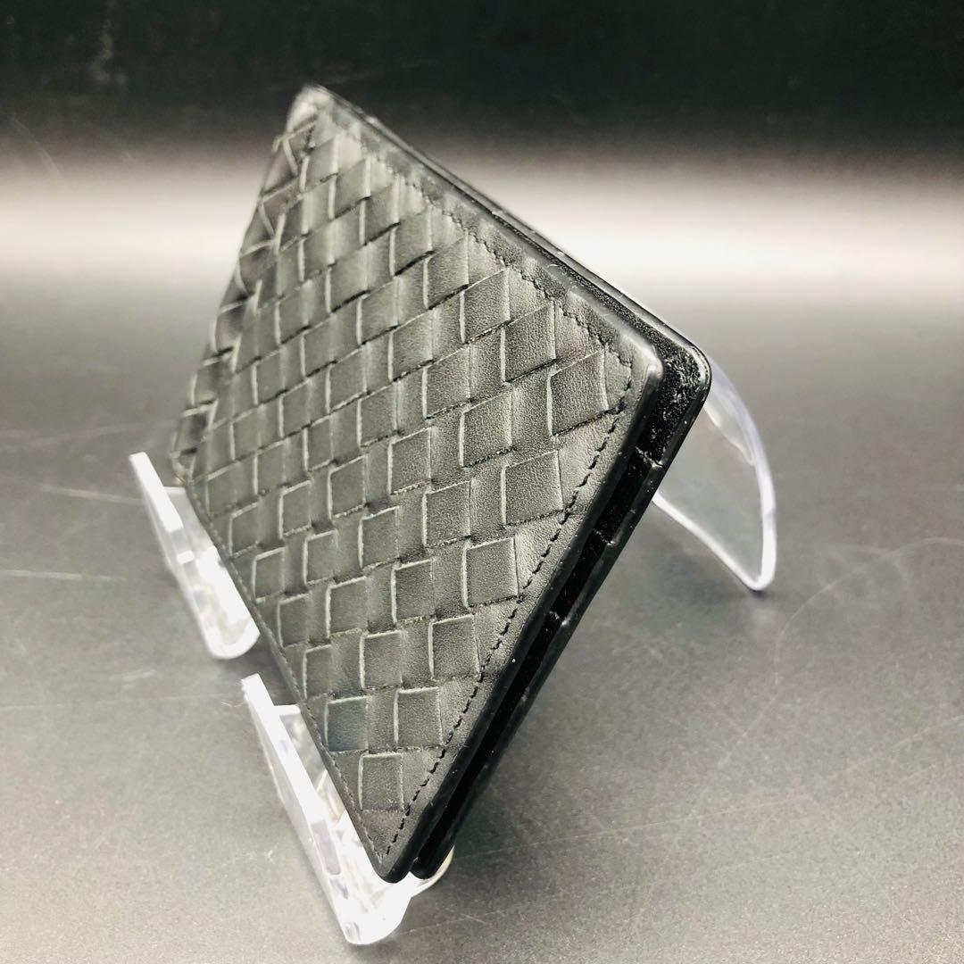 ボッテガヴェネタ マネークリップ イントレチャート ブラック