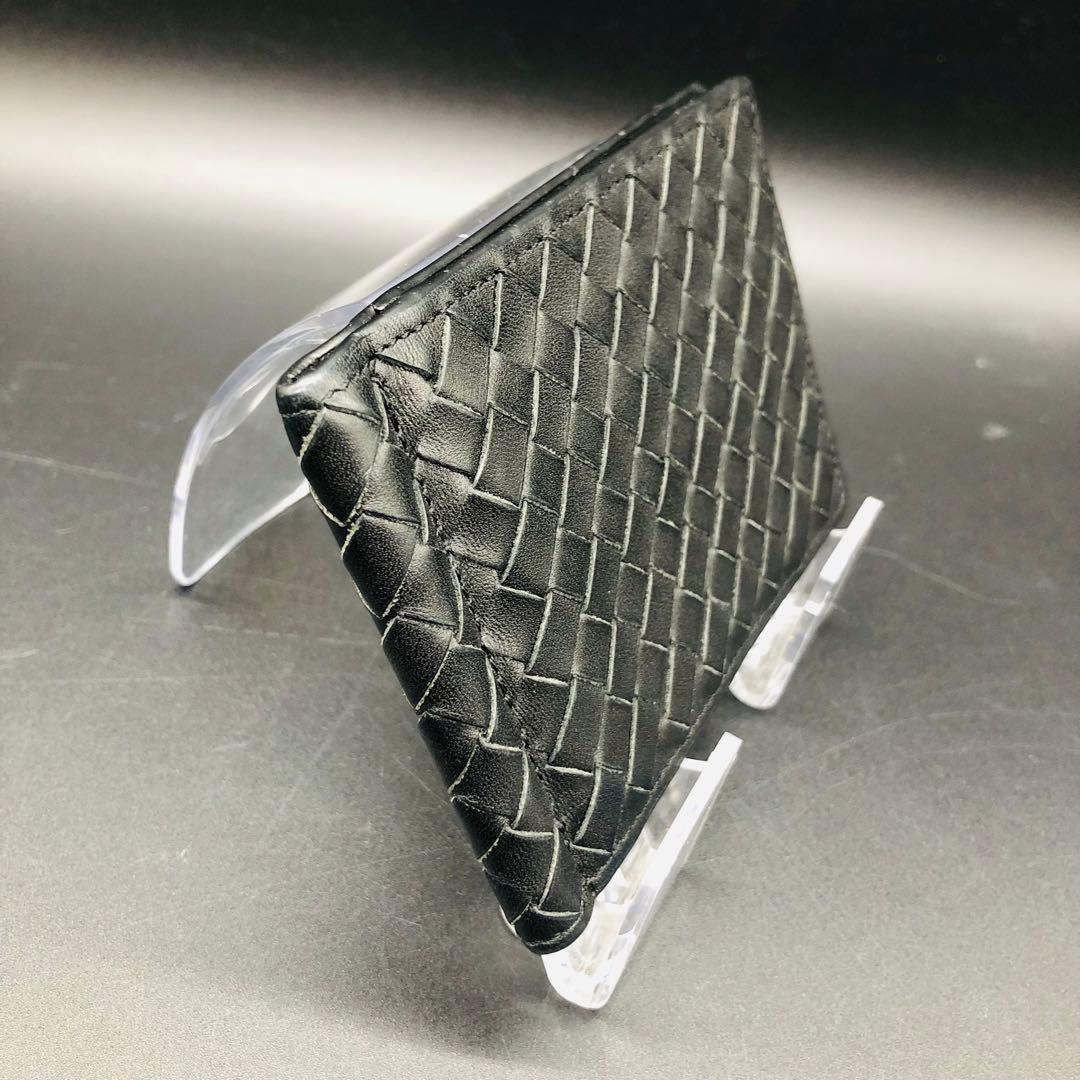 ボッテガヴェネタ マネークリップ イントレチャート ブラック