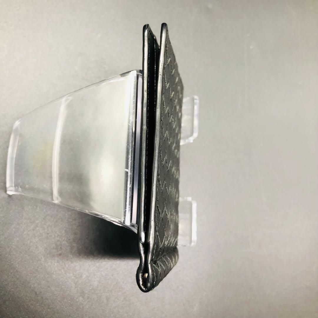 ボッテガヴェネタ マネークリップ イントレチャート ブラック