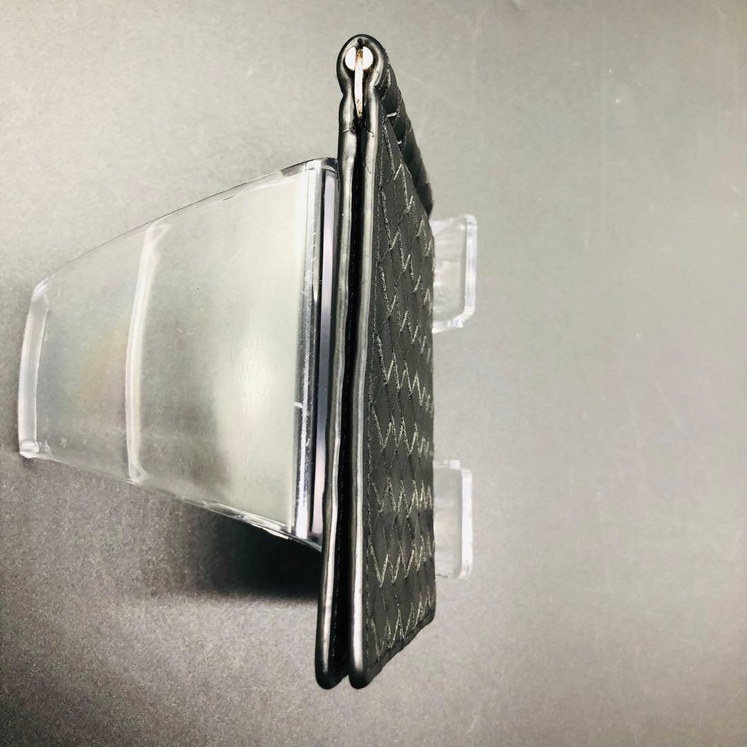 ボッテガヴェネタ マネークリップ イントレチャート ブラック