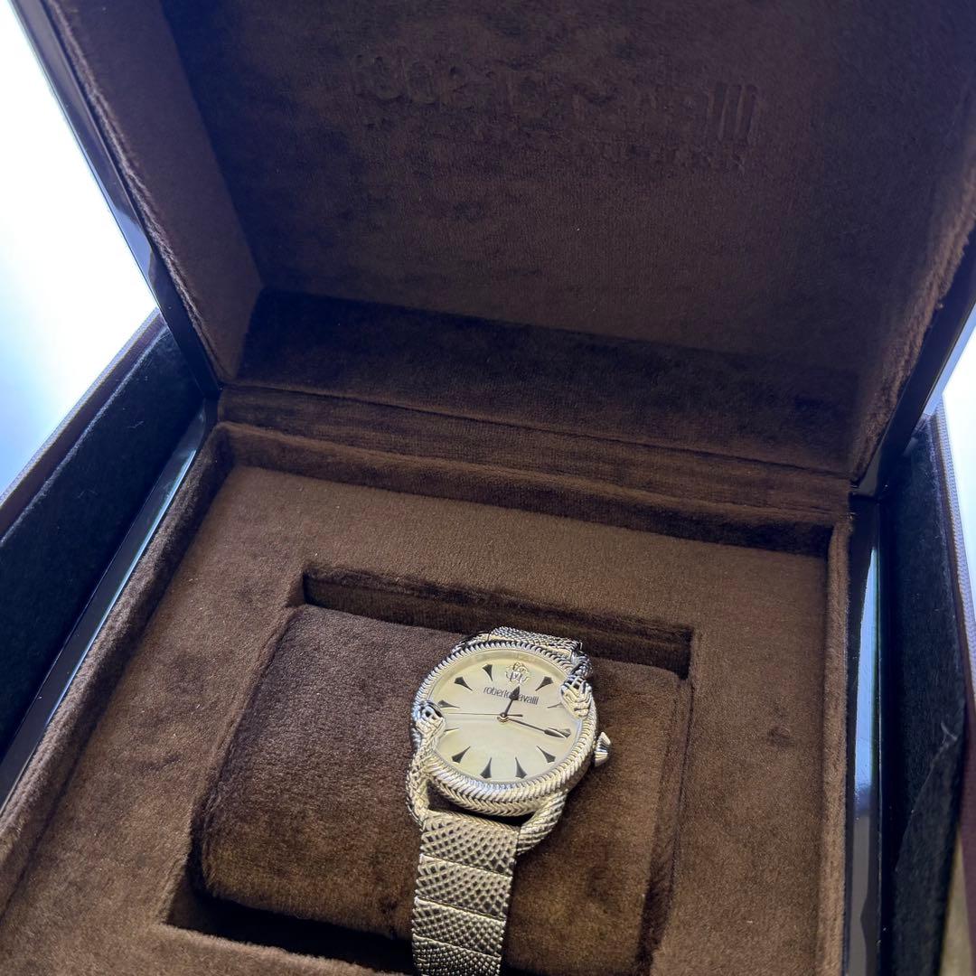 【極美品】ロベルトカヴァリ　1L072 シェル　レディース　クォーツ　箱説保