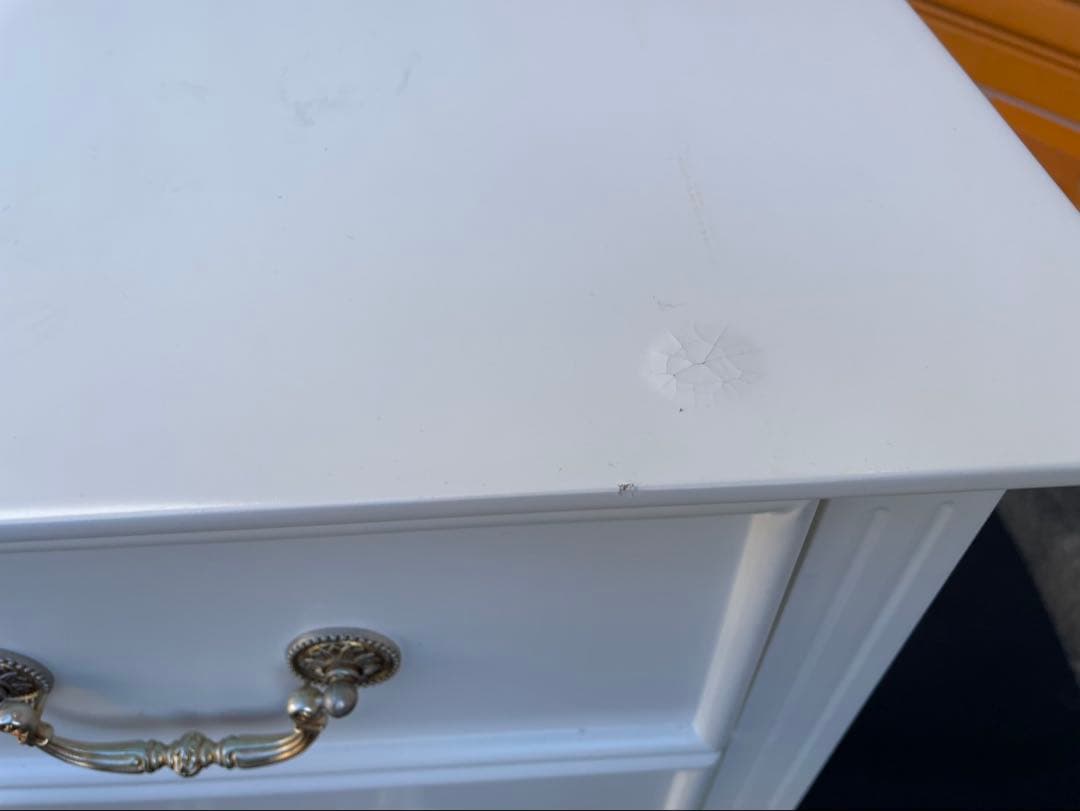 姫家具　アンティーク　欧米家具　ホワイト木製チェスト 6引き出し　猫脚