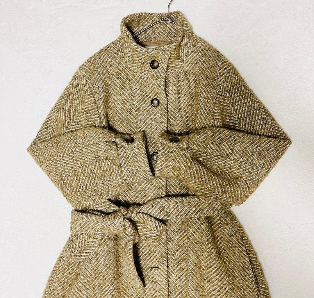 美品☆Steven Alan ヘリンボーン　ジャガード ロングコート　6.3万