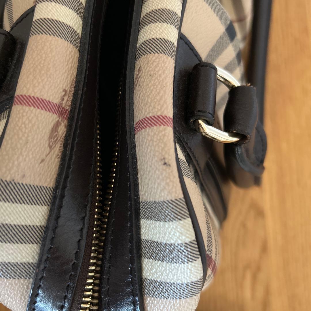 Burberry チェック柄 ミニボストンバッグ　袋付き