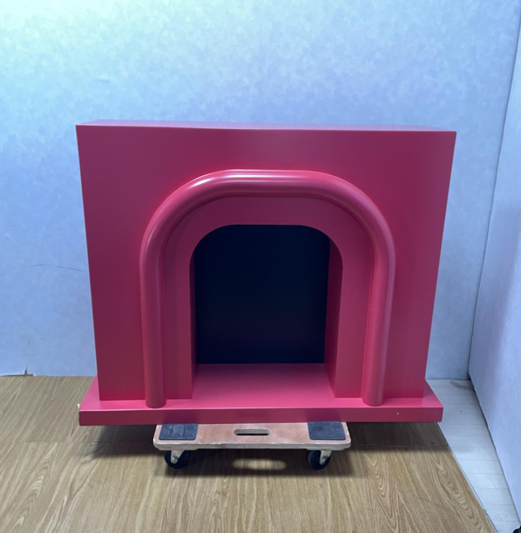 K♢122 アンティーク調マントルピース型コンソール花台 未使用品 訳あり