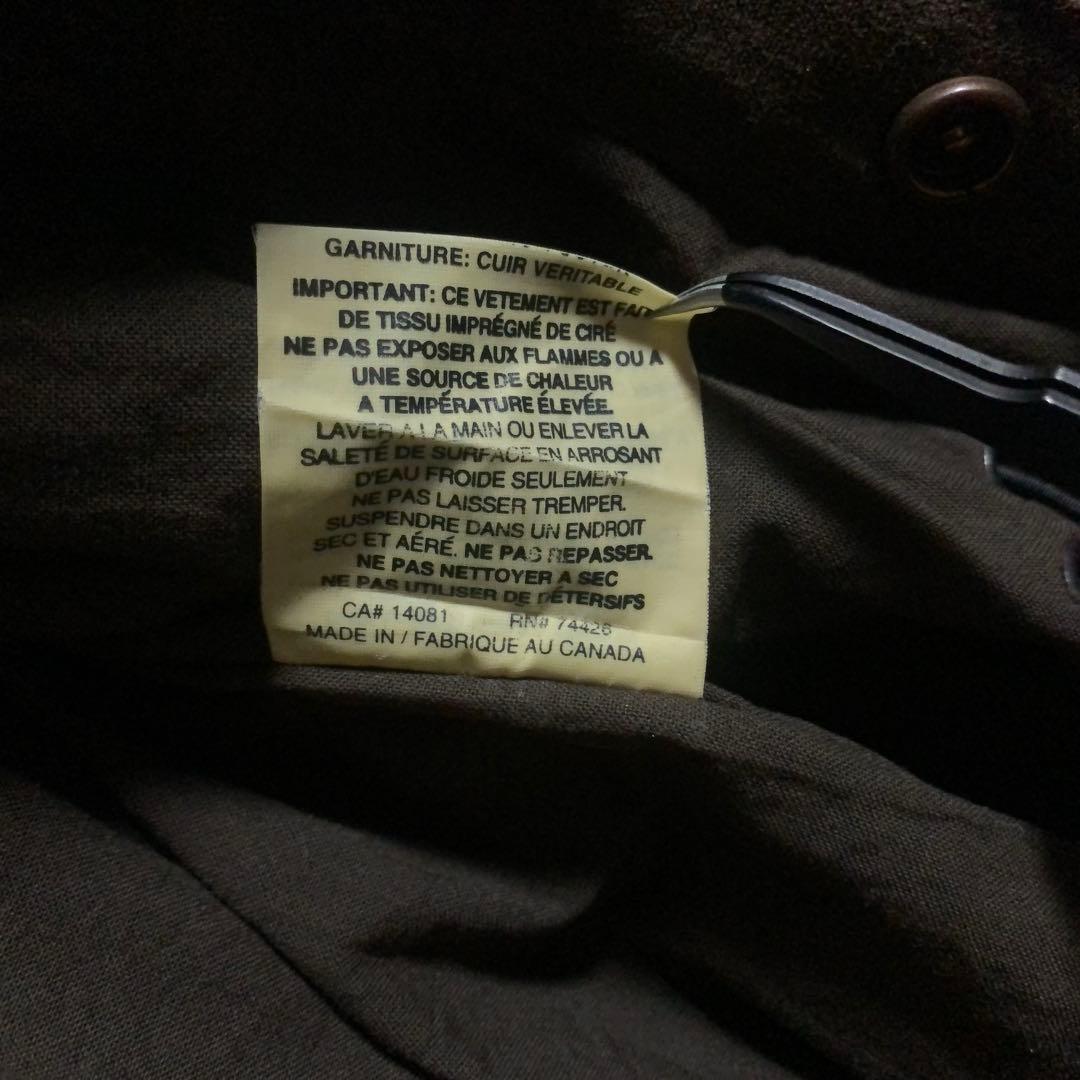 カナダ製　ダスターコート　オイルドジャケット　ドローバーコート　茶　rwm72