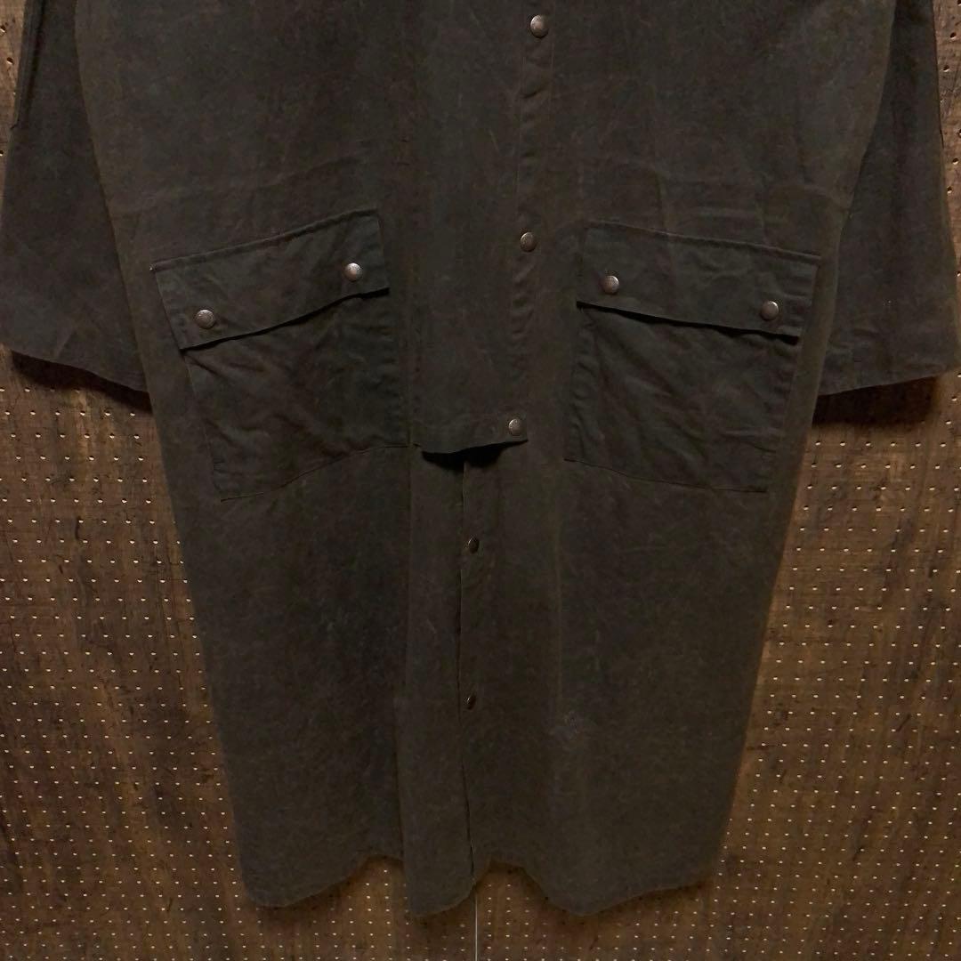 カナダ製　ダスターコート　オイルドジャケット　ドローバーコート　茶　rwm72