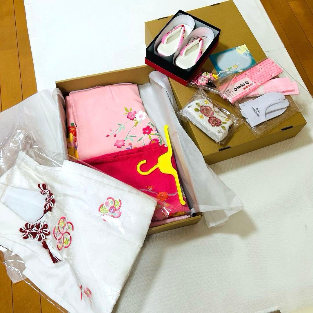 No.5 七五三　3歳 正絹被布フルセット　　加賀友禅