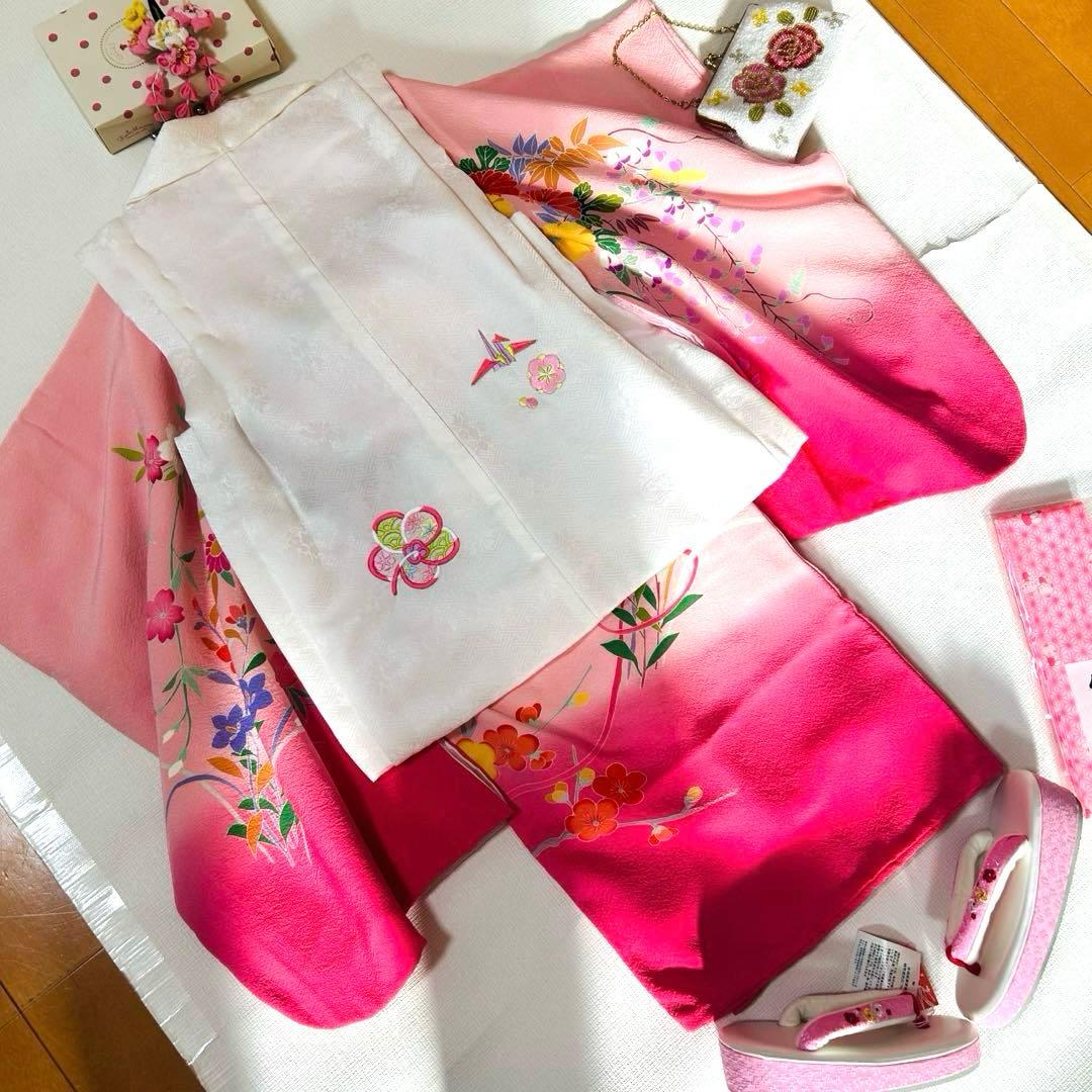 No.5 七五三　3歳 正絹被布フルセット　　加賀友禅