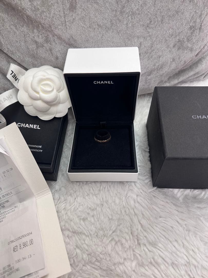 CHANELココクラッシュコレクション リング 18Kベージュゴールドミニモデル